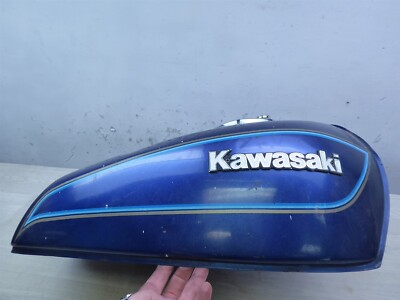 1980 Kawasaki KZ650 F1 K859) blue gas petrol fuel tank with cap