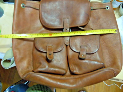Vintage Banana Republic old Leather Backpack Rucksack large Made