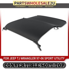 Diamond Black Extended Bikini Soft Top For Jeep Wrangler Tj 97-06 Sportutility