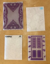 4 Different Embossing Folders-5X7 Cuttlebug + Three 5½ X 4¼ Unique Unbranded