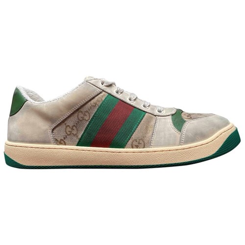 Gucci Screener White And Green Sneakers New | eBay