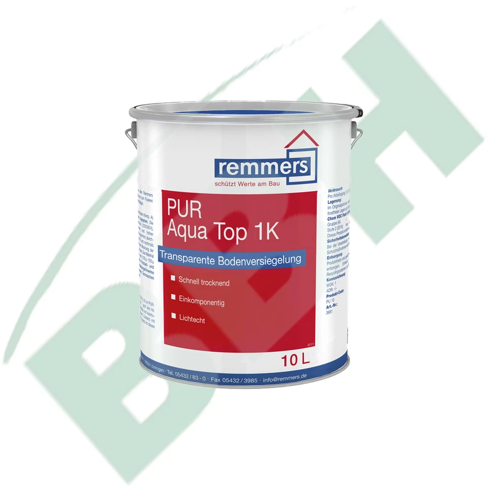 10 L Remmers PUR Aqua Top 1K farblose Versiegelung