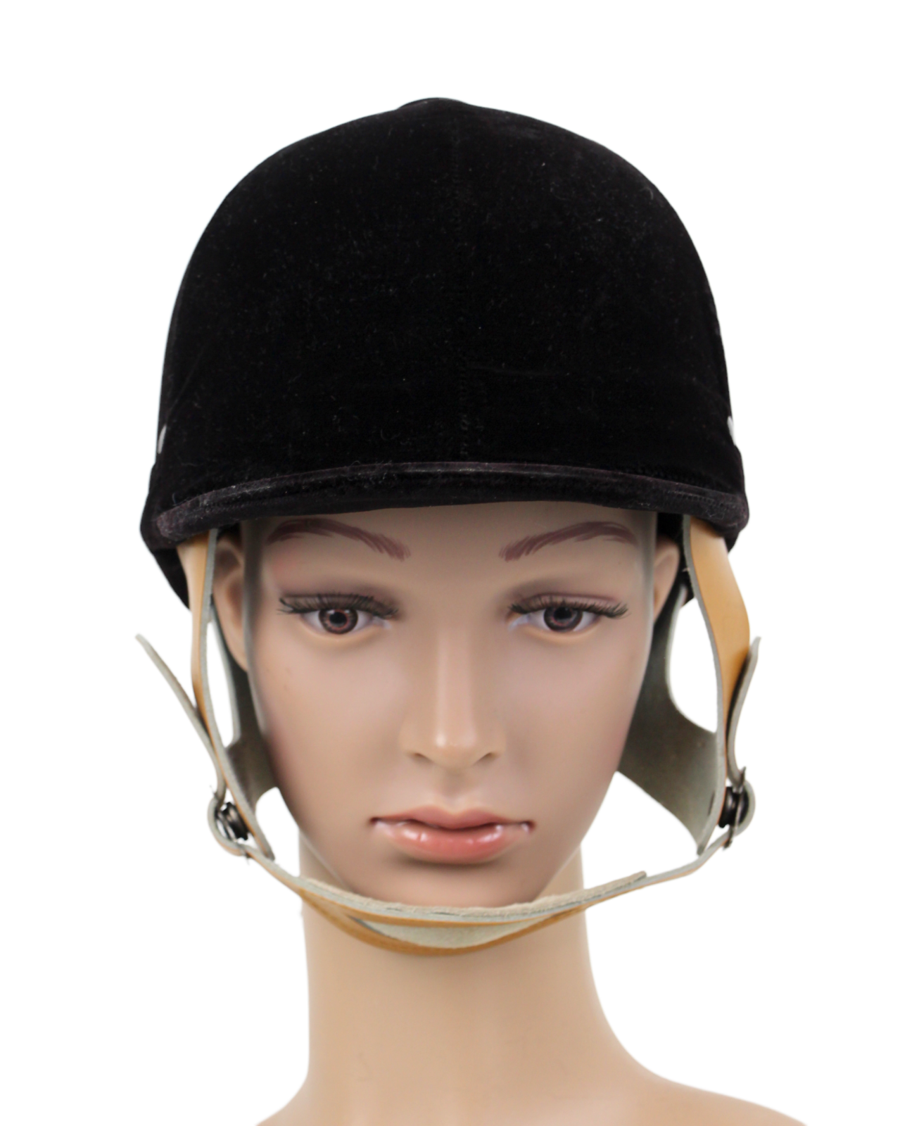 Vintage A.H.S.A. Casco da equitazione in velluto nero casco da fantino Pony Club taglia 6 7 8