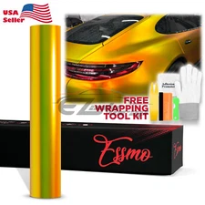ESSMO PET Neo Chrome Holographic Rainbow Satin Gold Car Vehicle Vinyl Wrap Decal