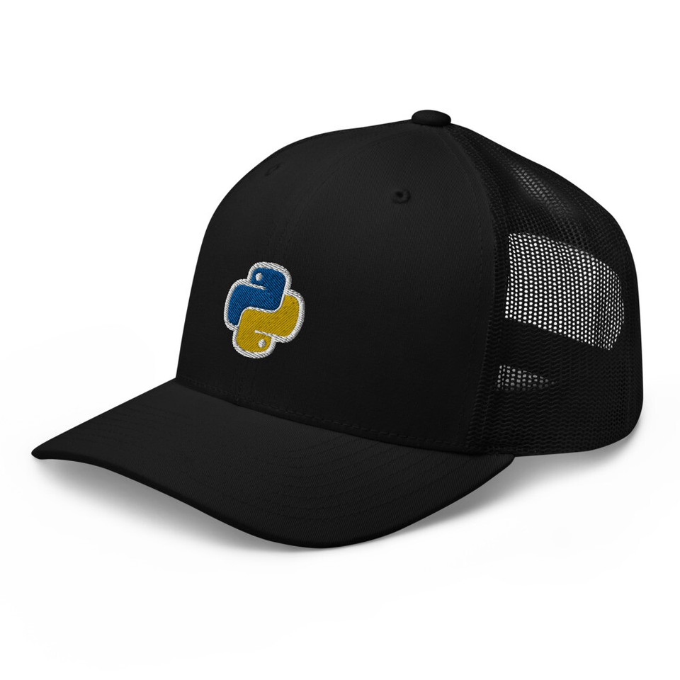 Python Trucker Cap engineer programmer software developer coder gift ...