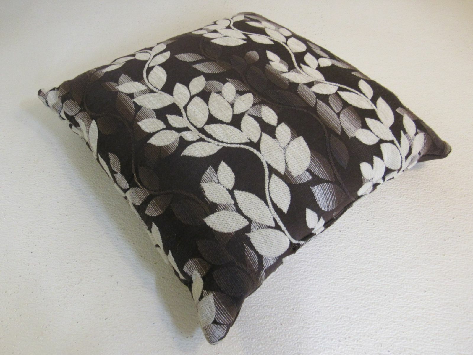Designer Throw Pillow 15in x 15in x 7in Brown/Ivory