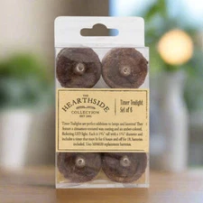 Primitive Farmhouse Burnt Mustard Timer LED Tealights Pack of 6