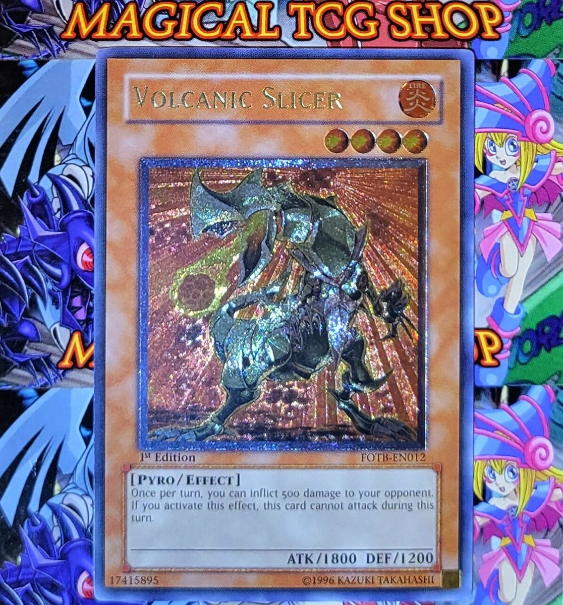 Yugioh Volcanic Slicer FOTB-EN012 1st Edition Ultimate Rare Konami