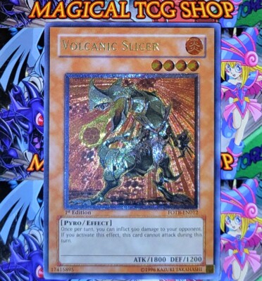 Yugioh Volcanic Slicer FOTB-EN012 1st Edition Ultimate Rare Konami 2007 NM
