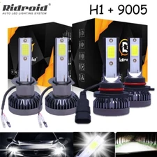 For Nissan Altima 2002-2006 Hi/Low Beam H1+9005 LED Headlight 4x Bulbs Combo Kit
