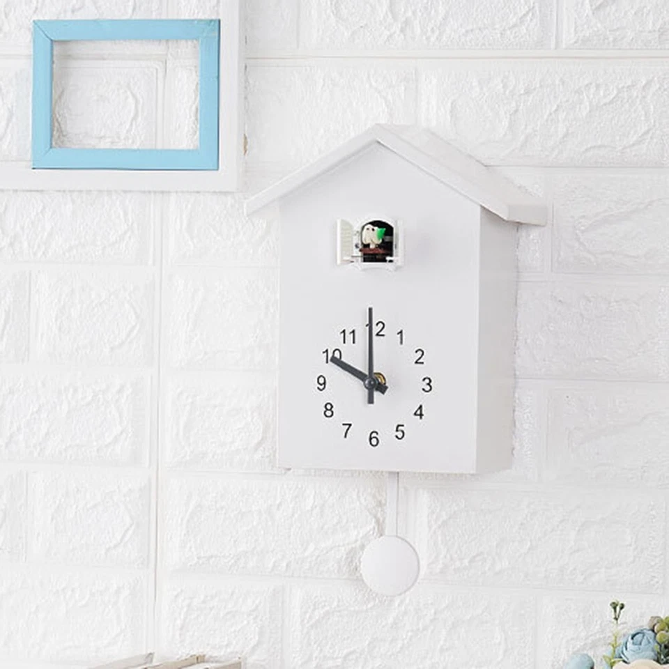 Elegant Design Cuckoo Clock Modern Design Home Office Decoration White - Image 2 of 4