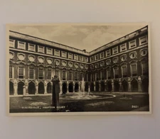 Quadrangle Hampton Court RPPC Postcard Unposted