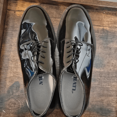 Bates High Gloss Duty Oxford Dress Shoes Vibram Sole Men display picture 1