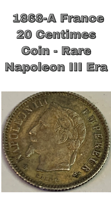1868-A France 20 Centimes Coin - Rare Napoleon III Era | eBay