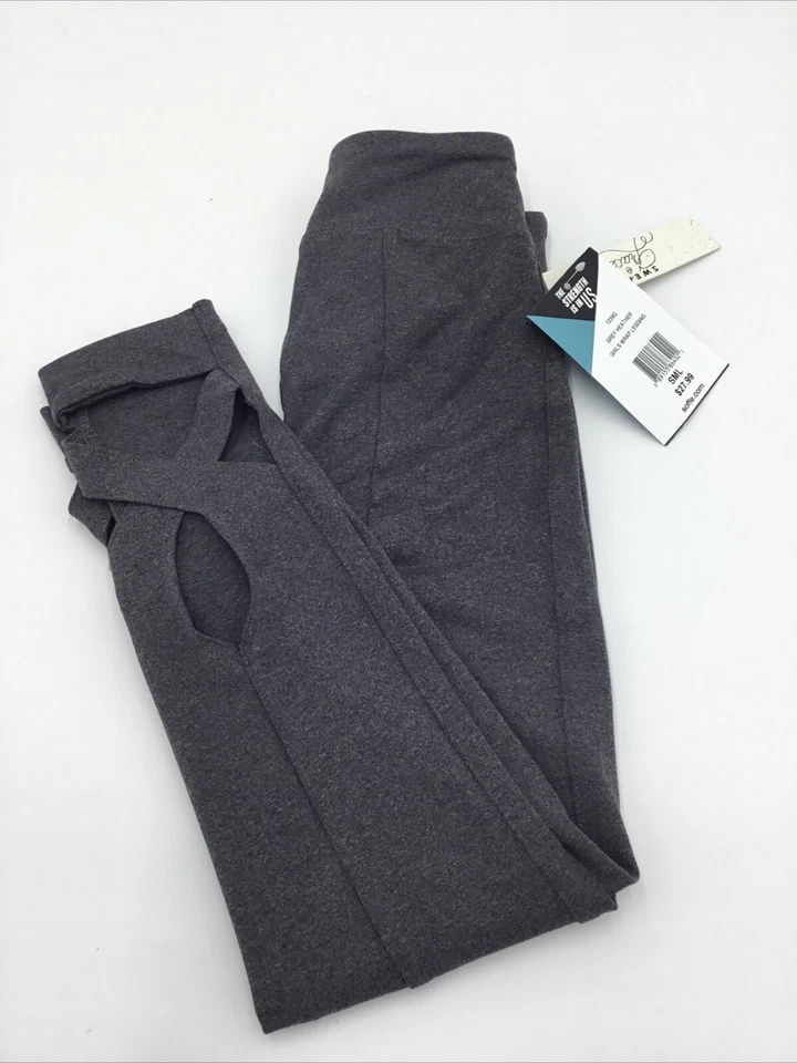 Soffe Girls' Big Wrap Legging, Heather Grey, Medium - Image 2 of 3