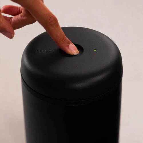 Fellow Electric Atmos E Vacuum Coffee Canister Matte Black Airtight Storage Tin - Picture 4 of 9