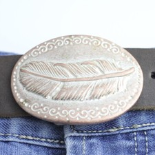 Belt buckle spring for 4 cm leather leather belt removable belt buckle