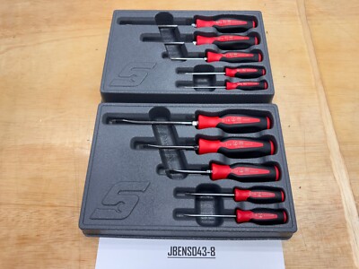 Snap-on Tools NEW 10pc RED Soft Grip Phillips & Flat Head