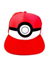 Pokemon Poke Ball Baseball Snapback Adjustable Red Cap/Hat Youth RN 115665