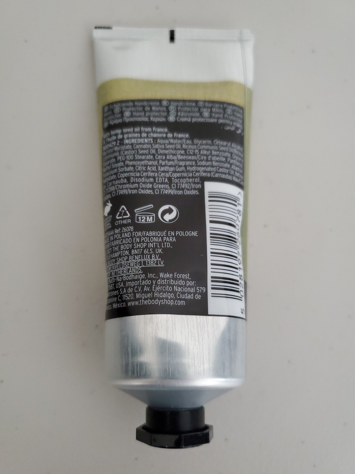 THE BODY SHOP Hemp Hand Protector, 3.3 oz, Fluid Ounces