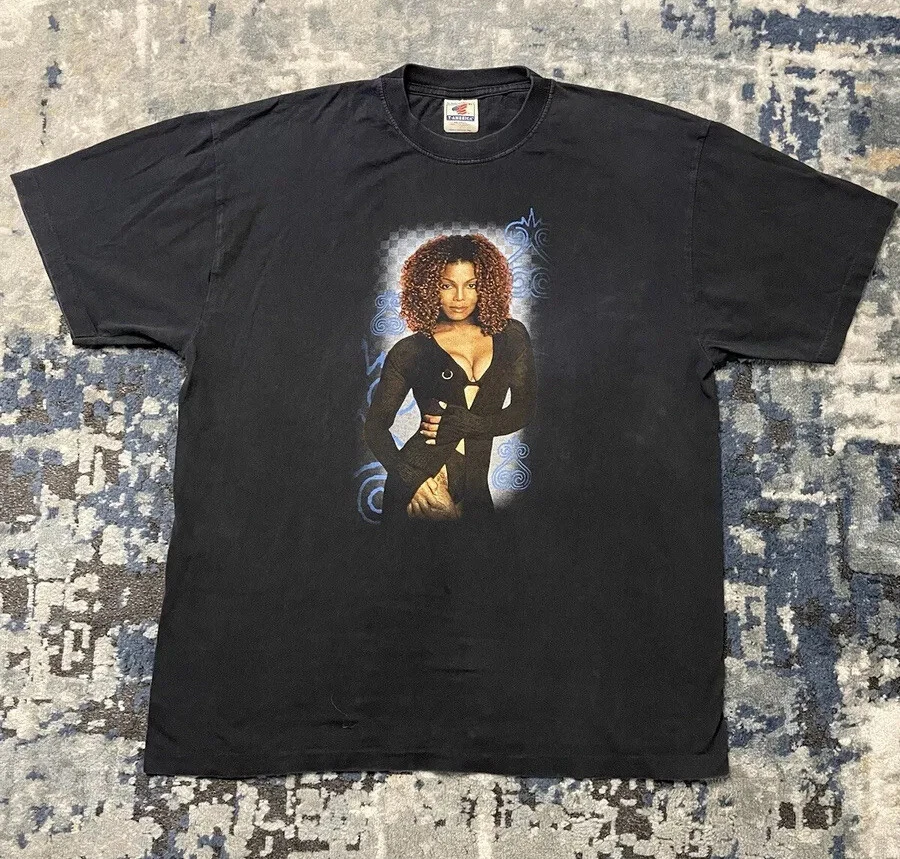 VINTAGE Janet Jackson Shirt Mens XLarge Velvet Rope Tour Concert