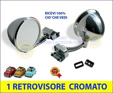 Specchietto Fiat 500 epoca Cromato Retrovisore Vecchia cinquecento PASSEGGERI DX