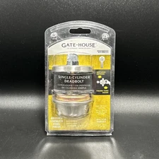 Gate House Brushed Stainless Steel Finish Single Cylinder Deadbolt 0118011