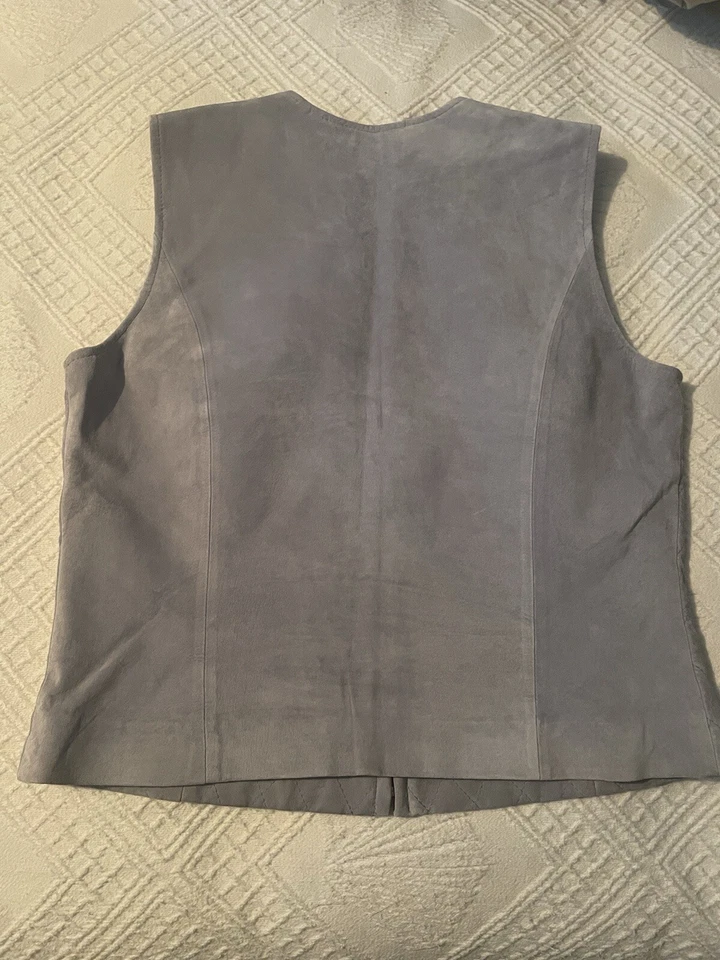 Colección Peck And Peck Azul Talla Pequeña 100% Gamuza Cuero Con Forro Poliéster Foto 4 de 4