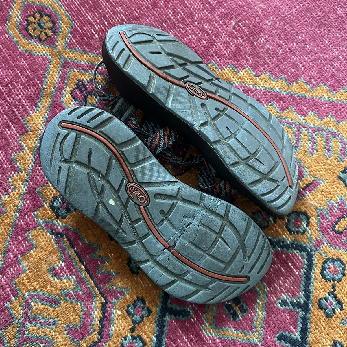 Chaco Z Cloud 2‎ Mens Sandal Blue Red Pattern Toe Loop Hiking Water Shoe Size M8 Chaco Z/2 Classic - Men main image 4
