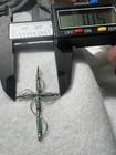 Vintage Zuni Sterling Silver Turquoise 5 Stones Cross Pendant  — photo 4