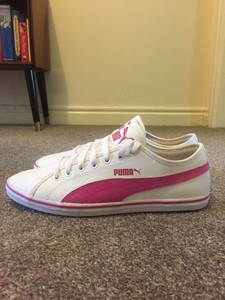 zapatillas puma de cuero blancas