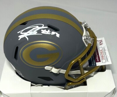 Packers Linebacker RASHAN GARY Signed Riddell SLATE Speed Mini Helmet ...