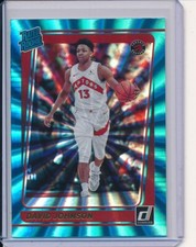 DAVID JOHNSON 2021-22 PANINI DONRUSS RATED ROOKIE HOLO TEAL LASER RC #243