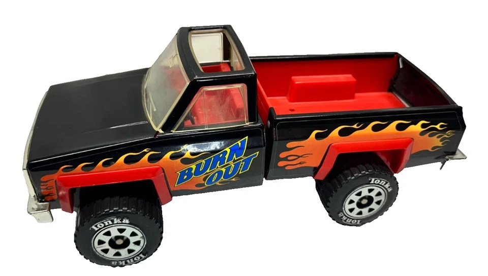 老式 1983 年 Tonka Burn Out 雪佛兰 4×4 皮卡车 # 51670 - 预装 — 第 3/4 张图片