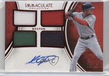 2016 Panini Immaculate Quad Material Red 3/15 Rusney Castillo #QMA-RC Auto 00jz