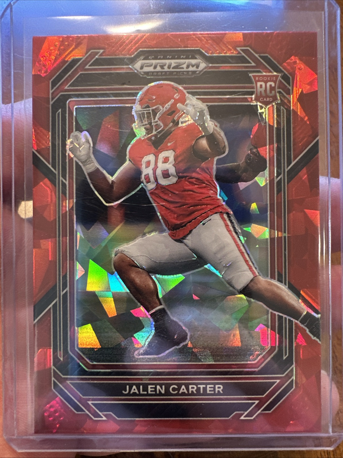 2023 Panini Prizm Draft Picks - Red Ice Prizm #163 Jalen Carter (RC)