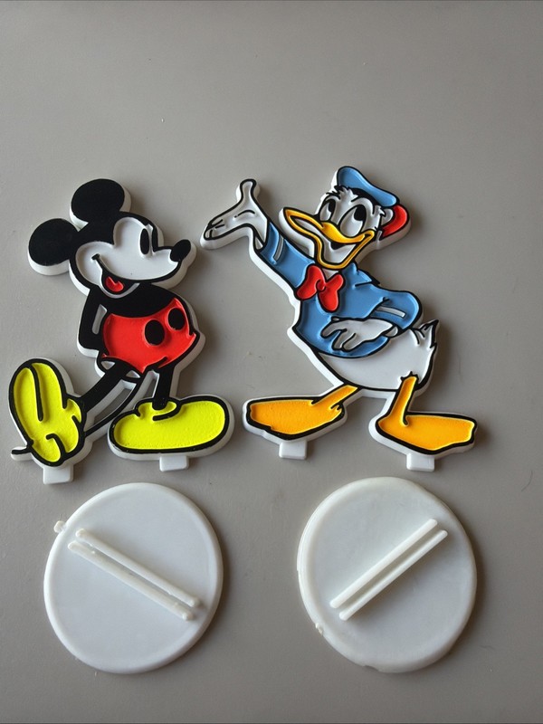 Vintage Disney Cake Topper Figures Lot of 2 - Mickey Mouse, Donald Duck