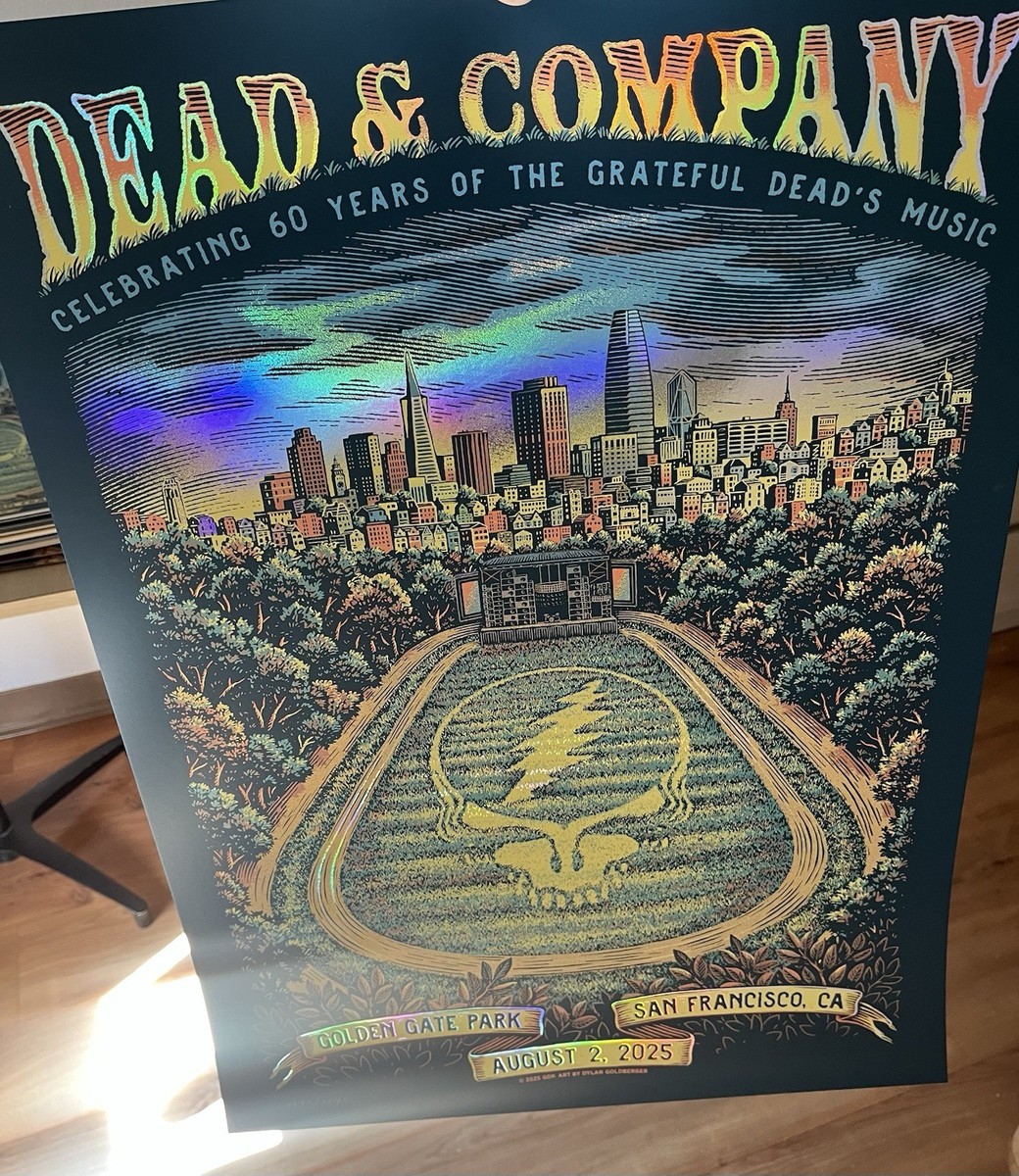 Dead and Company Foil Poster GD60 Golden Gate Park 8/2 2025