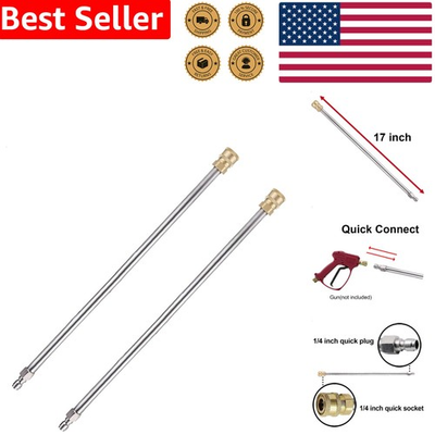 #ad Heavy duty Pressure Washer Extension Wand 2 Pack 17 Inch Stainless Steel Lance $17.52