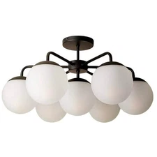 7 Light Globe Mid Century Brass Antique Sputnik Chandelier Modern Light Fixture