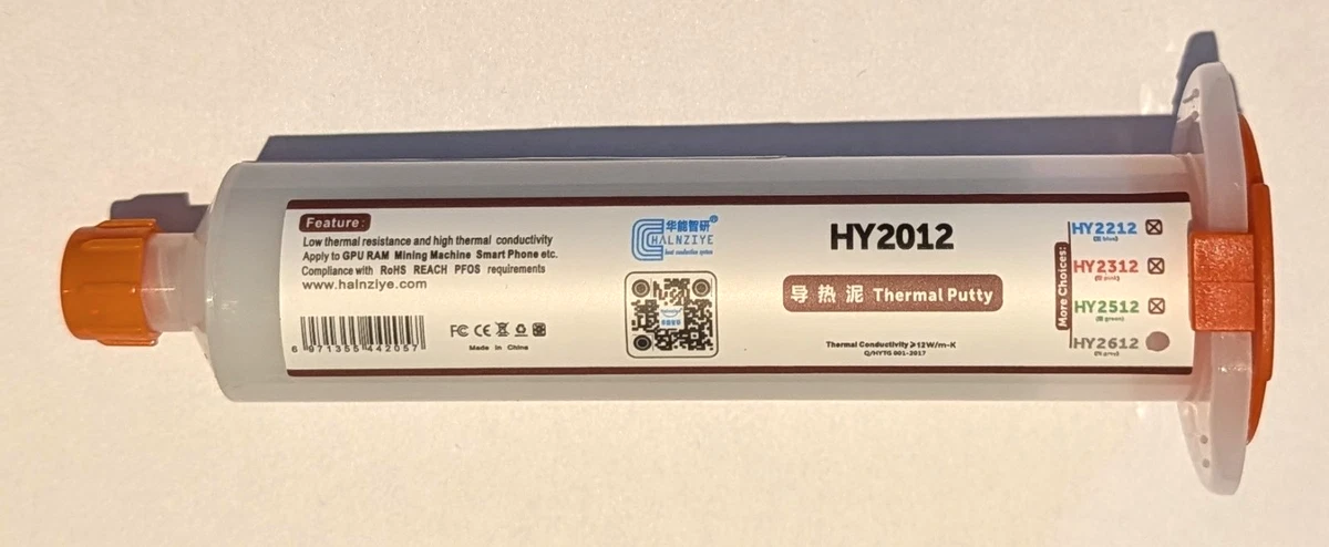 100g Halnziye HY2612 Thermal Putty -   12 W/mK - mit Zubehör