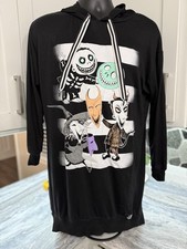 Disney Nightmare Before Christmas Hoodie Size Medium 8-10 Jack Skellington Black
