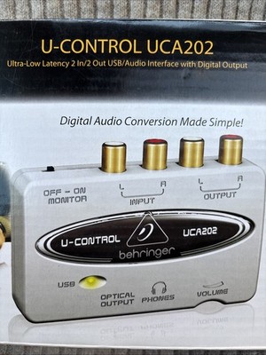 Behringer UCA202 Ultra-Low Latency 2-In/2 Out USB/Audio Interface W/Digital Outp