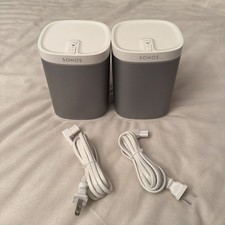 SONOS PLAY:1 Wireless Smart Speakers White Set of 2 S2 App Compatible Tested 