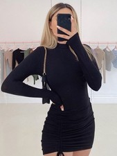 Sexy Party ClubWear Tank top Dress Bodycon Mini Dresses Women Long Sleeve Cami