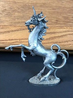 Vintage 1978 Perth Pewter CELESTIAL PRANCING UNICORN James Lane Casey 5'' tall