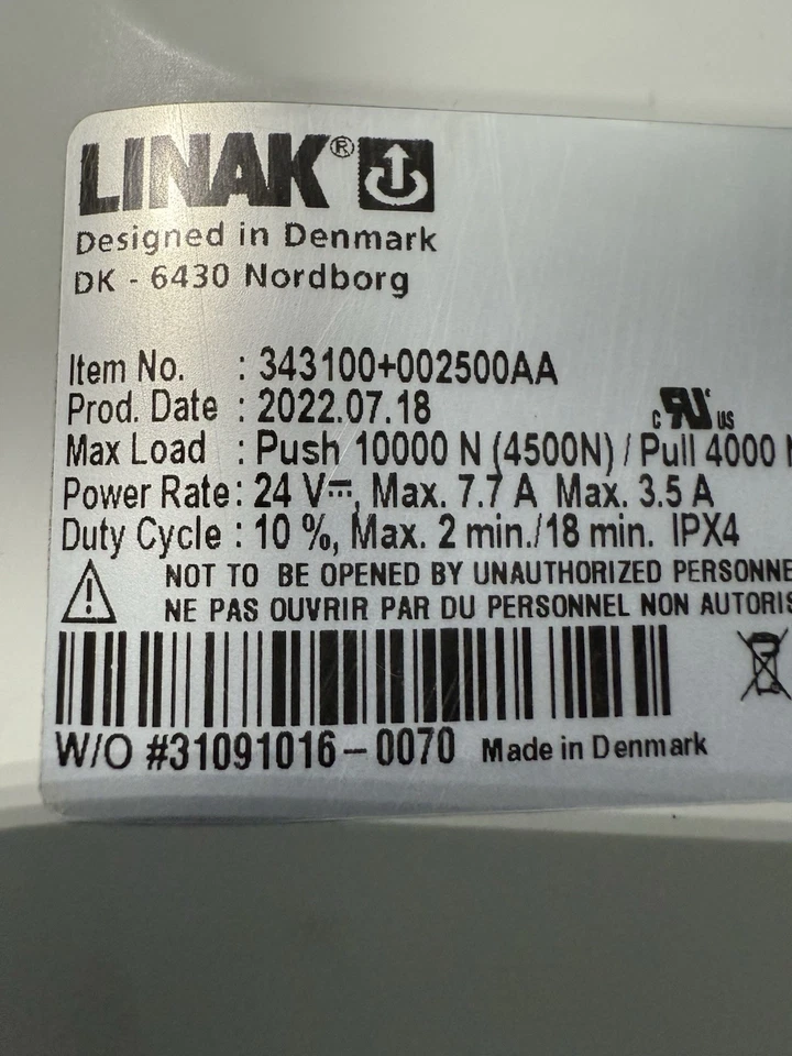 Linak Actuator 343100+002500AA - Image 2 of 4