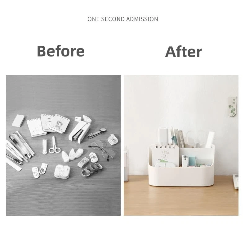 5 Fächer Bambus Büro Organizer, Multifunktional Aufbewahrungsbox,Desk Organiz... - Bild 3 von 4