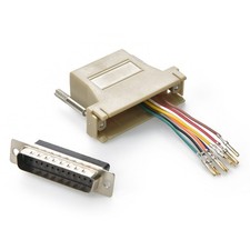 5 Pack of DB25 Female to RJ45 Modular Adapter Ivory