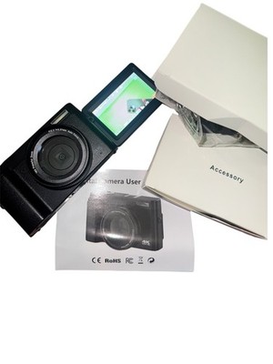 4K Ultra HD Digital Camera 16X Zoom Flip Screen Vlogging Cam + 32GB SD Card NEW